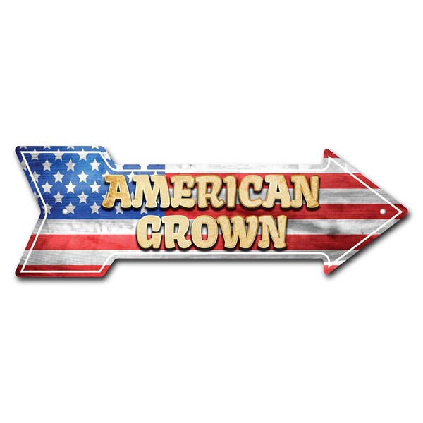 American Grown Arrow Sign Funny Home Decor 24in Wide